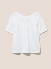 White Stuff - Broderie Mix Top