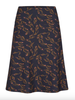 Zilch - Navy Leaves Skirt