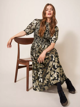 White Stuff - Wren Metallic Jacquard Dress