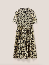 White Stuff - Wren Metallic Jacquard Dress